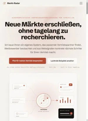 Markt-Radar: Markt- und Partneranalyse in der mobilen Ansicht