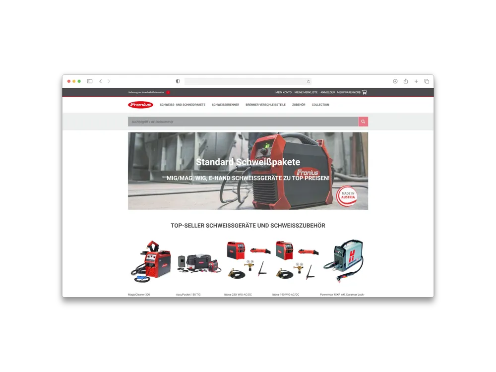 Fronius Welding – E-Commerce Strategy