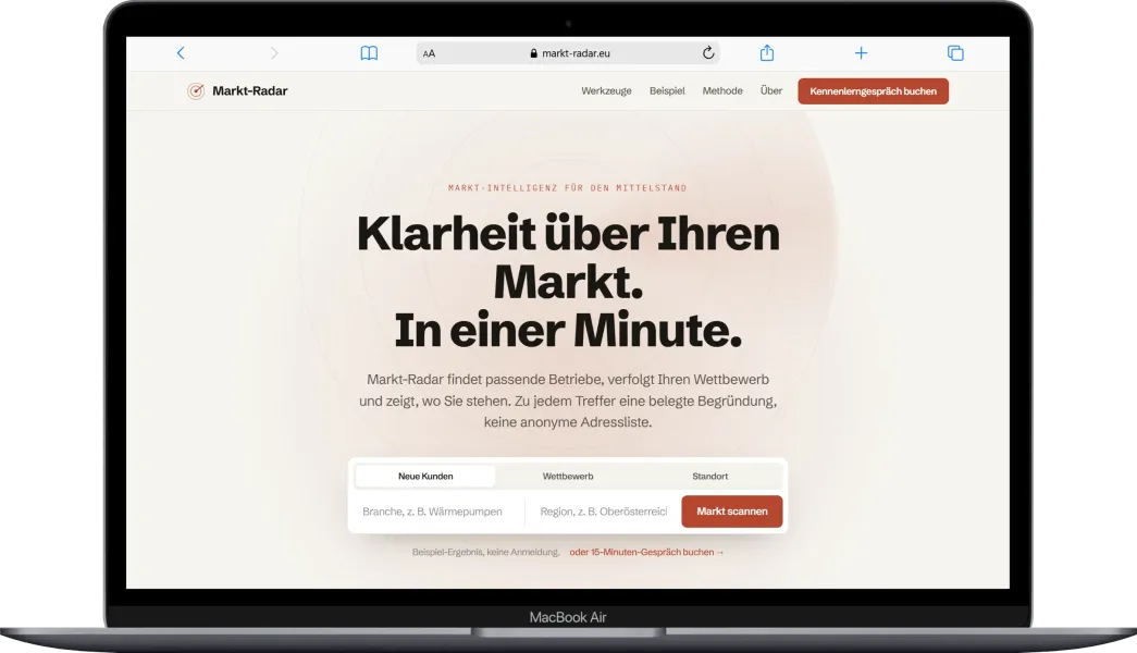 Vom Werkzeug zum laufenden Vertriebssystem: ich bin mein eigener erster Kunde